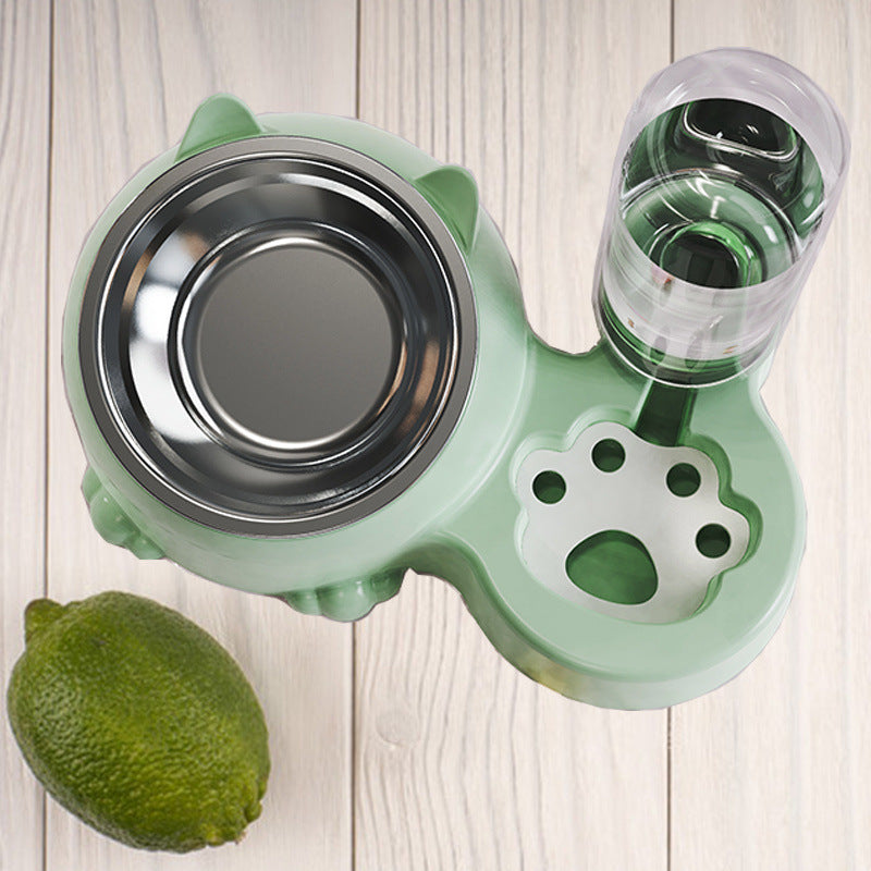 Double Bowl Automatic Water Dispenser Bowl Stainless Steel