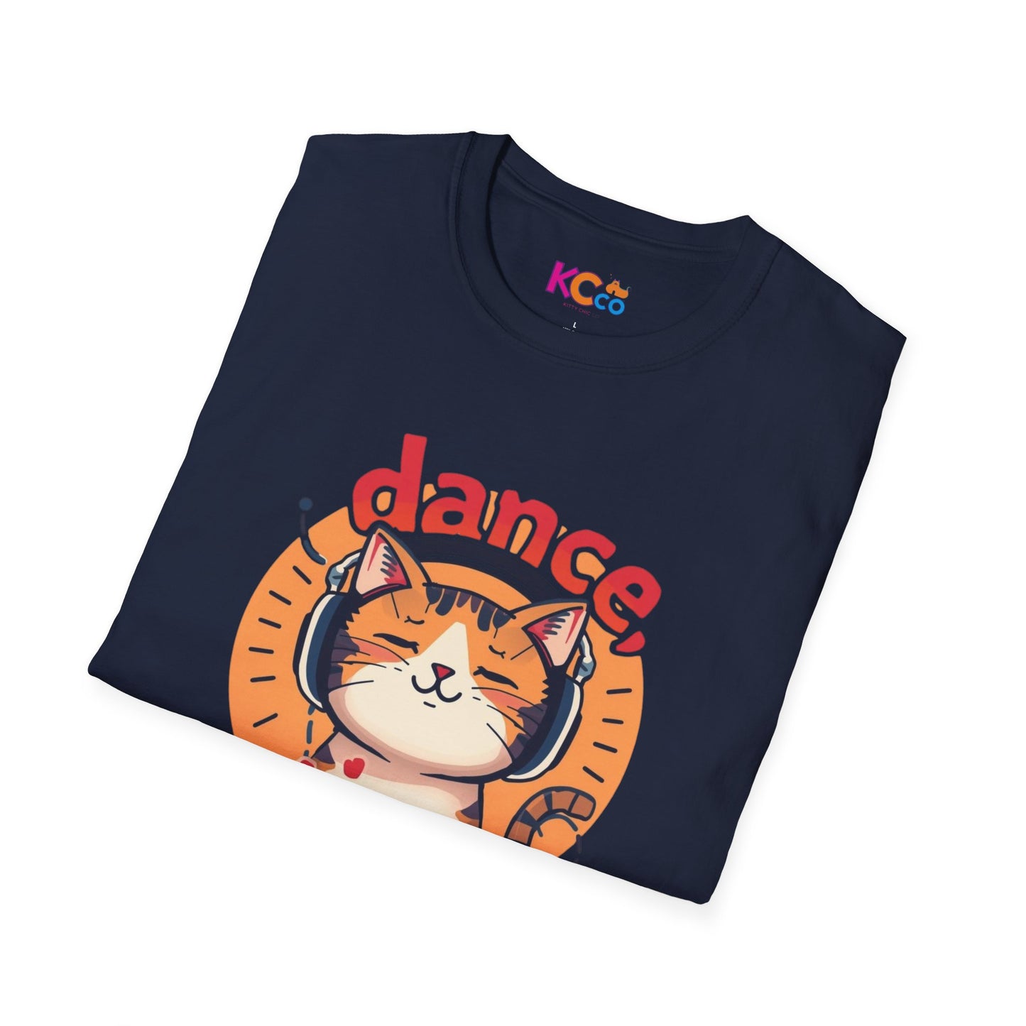Dance Live Play Cat T-Shirt | Cute Retro Cat Illustration