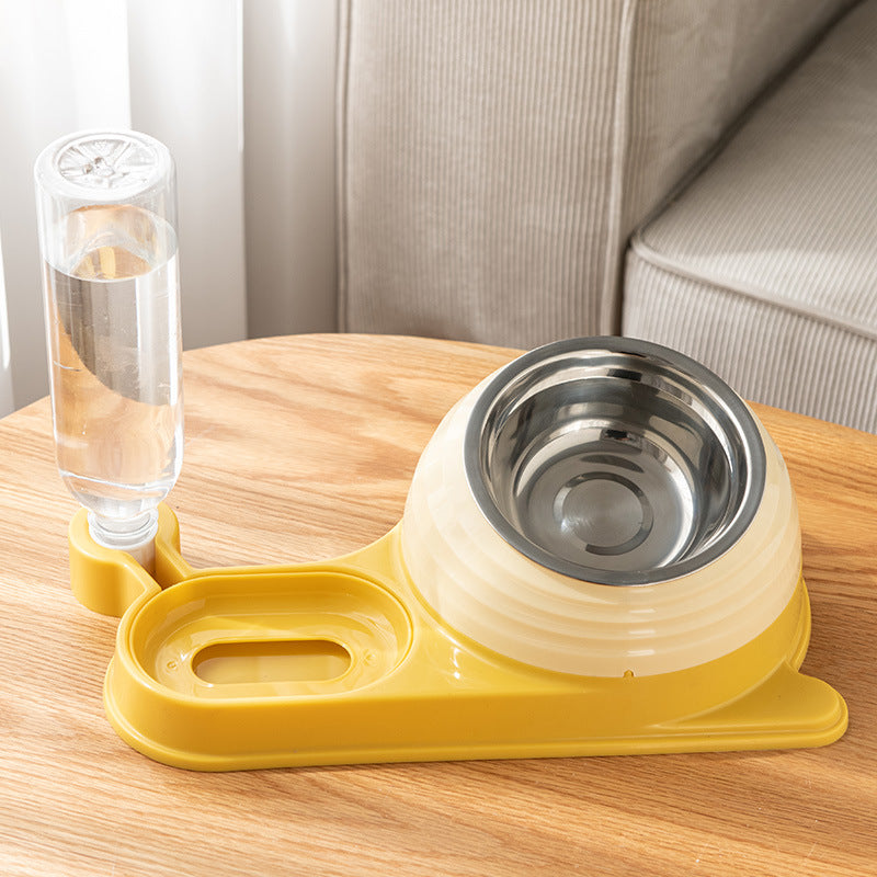 Elevated Cat Food and Water Bowl With Water Dispenser