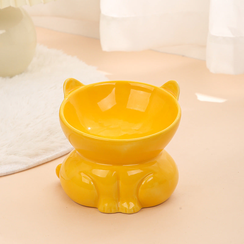 Ceramic Cat Bowl for Drinking Water or Food Basin