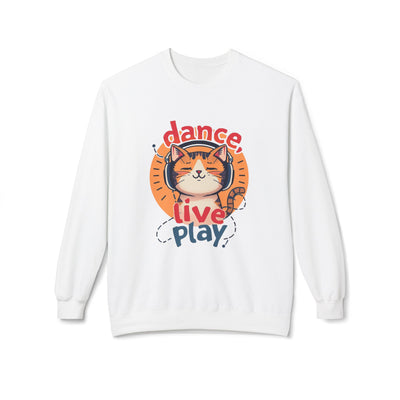 Dance Live Play Cat sweatshirt | Cute Calico Cat Graphic Crewneck