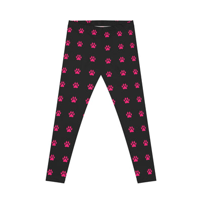 Hoy Pink Cat Paw Print Leggings | Leggings