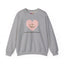 Sleeping Cat Heart Love Starts Here Sweatshirt | Cute Cat Graphic