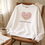 Sleeping Cat Heart Love Starts Here Sweatshirt | Cute Cat Graphic
