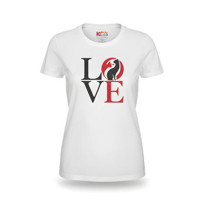 Love Cat Tee | Cat Silhouette Love Design, Pet Lover Shirt