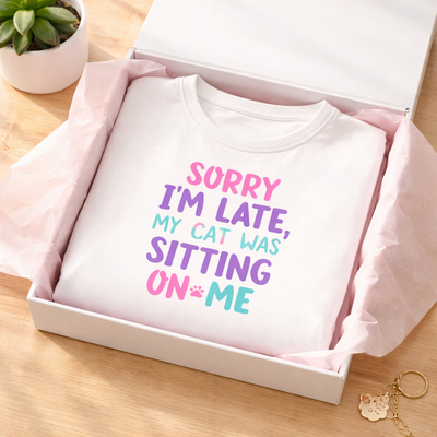 Sorry I’m Late My Cat Was Sitting On Me Long Sleeve Tee
