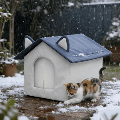 Vistacat Villa - Warm Outdoor Cat House Windproof Waterproof Insulated Pet Shelter