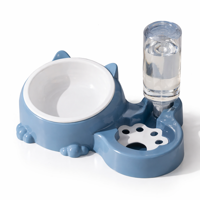 Double Bowl Automatic  Water Dispenser Bowl Stainless Steel