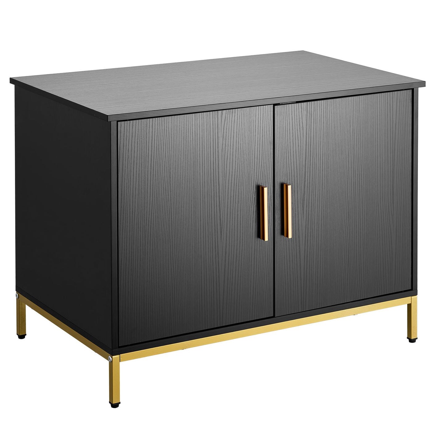 Cat Litter Box Enclosure Furniture, 27.6 In Hidden Litter Box Cabinet With Metal Legs & Handle, Modern Style Cat Washroom House End Table, Fit Most Of Litterbox, For Bedroom Living Room