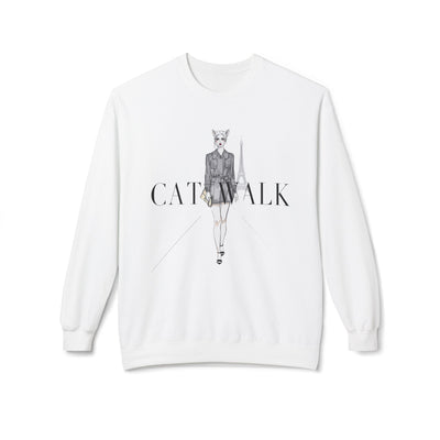 Catwalk Paris Stylish Sweatshirt | Fashion Sketch Cat Model