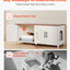 Cat Litter Box Enclosure For Multi Cats, 47.2 In Hidden Litter Box Cabinet With 4 Doors & 2 Entries, Indoor Cat Washroom, Wooden Kitty House Furniture, Fit Most Litterboxes, Brown & White