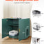 Cat Litter Box Enclosure, 31.5 In Hidden Litter Box Cabinet, Wooden Indoor Cat Washroom With Ventilated Holes, Double-Door Kitty Pet House Furniture, End Side Table Fit Most Litterboxes