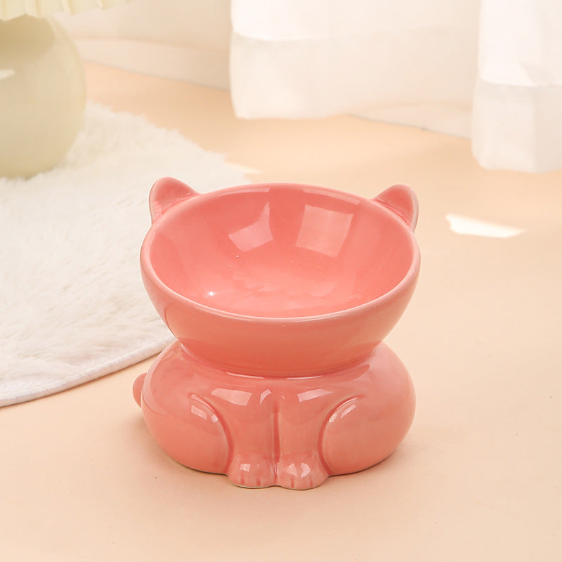 Ceramic Cat Bowl for Drinking Water or Food Basin