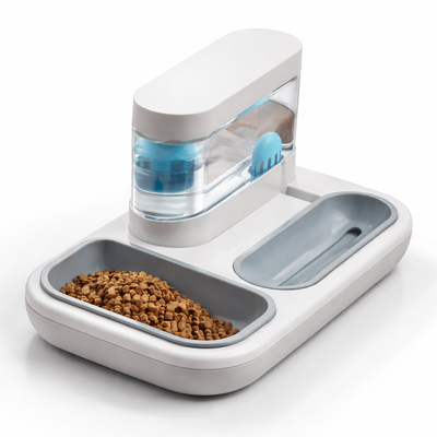 Stylish Cat Water & Food Bowl With Automatic Drinking Fountain 1.5L Capacity