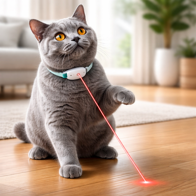 Smart Laser Teasing Cat Toy  Collar - Electric USB Charging