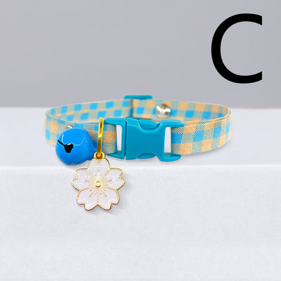 Cat Cute Checkered Collar Bell