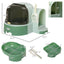 The Pawhut - Cat Litter Box Easy To Clean Open With Scoop, Green